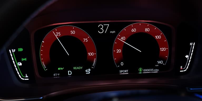 2027 Honda Civic Sedan Sport Touring Hybrid digital instrument cluster display (Compact Sedan)